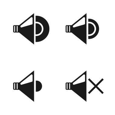 Hoparlör simgeleri vektör ayarla