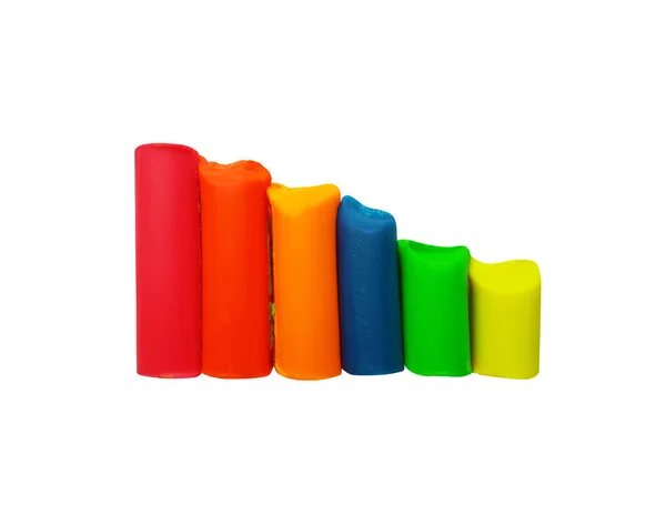 Knetmasse in verschiedenen Farben — Stockfoto