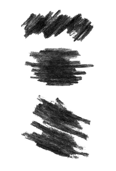 Black grunge coal crayon banners set background