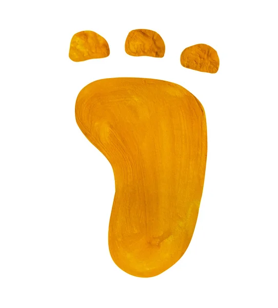 Foot print painted on white background — Stock Photo, Image