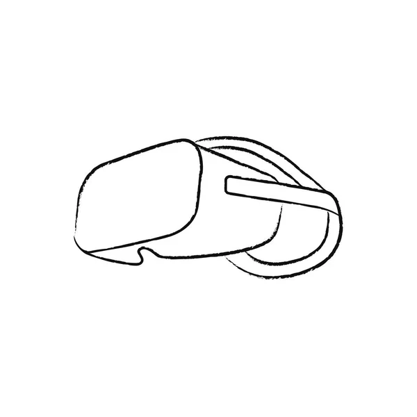 Εικονική πραγματικότητα γυαλιά εικονίδιο απλό διάνυσμα — Διανυσματικό Αρχείο