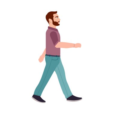 Renkli düz erkek simgesi vektörü