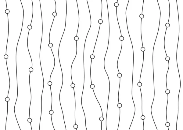 シームレスな単純なベクトルアウトラインパターン 心で無限の装飾を打つ — ストックベクタ
