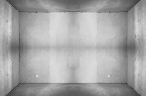 Interno della camera senza decorazione nei colori grigi — Foto Stock