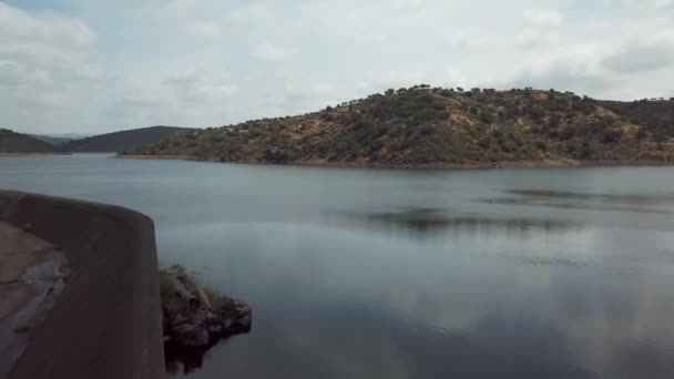 Вид Воздуха Румбларское Водохранилище Вместимости Вблизи Населения Баос Энсина Провинция — стоковое видео