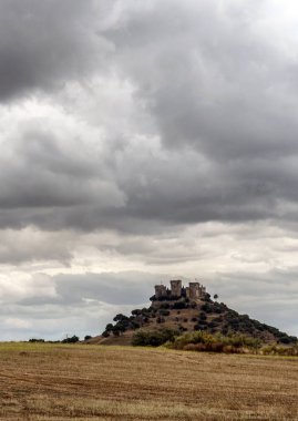 Almodovar del Rio, Cordoba, İspanya - 9 Haziran 2018: Müslüman kökenli bir metanet, bir Roman fort, Amerikalı yapımcı Hbo, tahtlar oyun serisi için bir sahne oldu. Guadalquivir yakın yerleştirilir, Rio, İspanya Almodovar içinde al