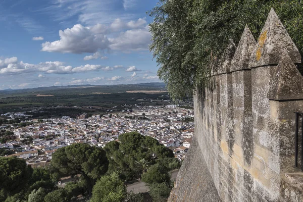 Uitzicht Vanaf Het Kasteel Stad Van Almodovar Del Rio Een — Stockfoto