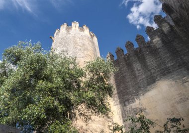 Almodovar del Rio, Cordoba, İspanya - 9 Haziran 2018: Castle Almodovar del Rio, Müslüman kökenli bir metanet değil, bu bir Roman fort ve geçerli yapı kesinlikle kaynağı Berber, Rio, Almodovar almak vardır Cordoba Eyaleti, Andalusia, S
