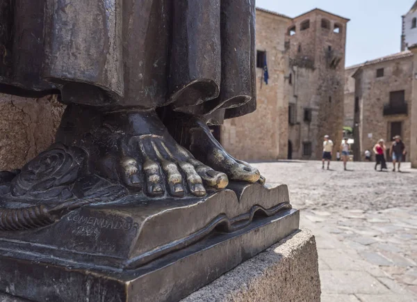 Caceres Spanje Juli 2018 Monument Voor San Pedro Alcantara Maakte — Stockfoto