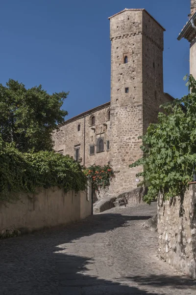 Trujillo Španělsko Července 2018 Torre Los Enamorados Vedle Románské Věže — Stock fotografie