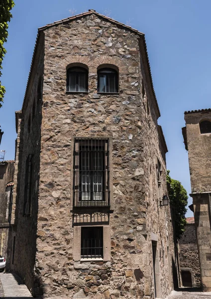 Tipica Casa Del Centro Storico Caceres Spagna — Foto Stock