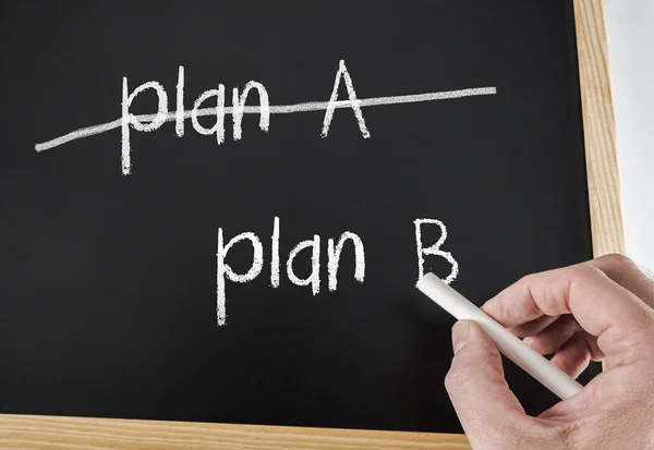 Crossing Out Plan Writing Plan Conceptual Image — Stock Photo, Image