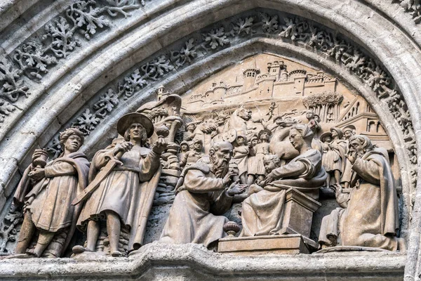 Sevilla Spain September 2017 Adoration Magicians Adoring Child God Placed — Stock Photo, Image