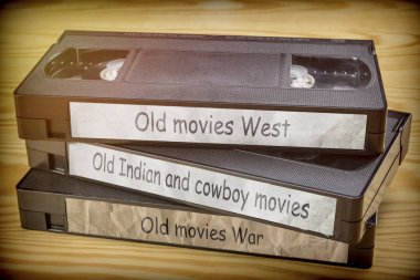 Bazı eski filmler Batı, Hint ve savaş Vhs sisteminde, kavramsal görüntü video