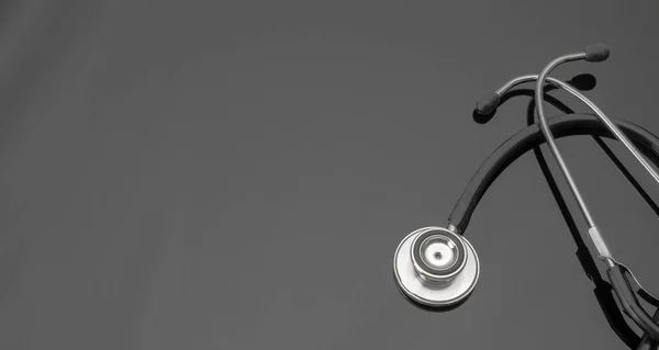 Stethoscope Isolated Black Background Conceptual Image — Stock Photo, Image