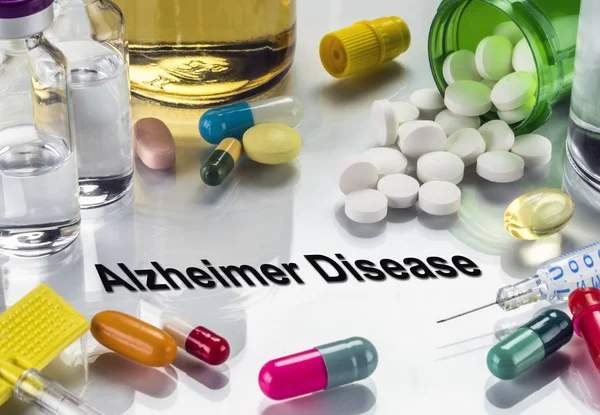 Lékařská Diagnóza Alzheimerovy Choroby Koncepční Obrázek Horizontální Kompozice — Stock fotografie