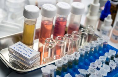 Örnekler, insanlarda botulizme, laboratuvar araştırmalarına ve kavramsal görüntüye neden olan Clostridium botulinum toksiniyle kirlenmiş.