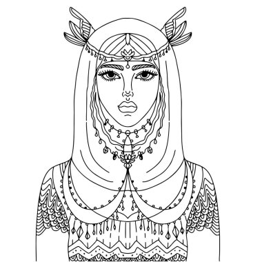 Başörtülü güzel bir kadın. 