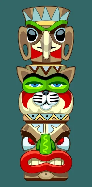 Bir Hint totem direği stilize görüntü