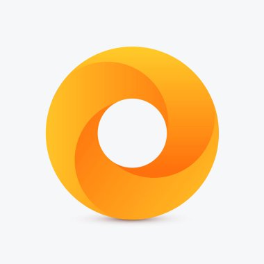 Beyaz arka plan üzerinde soyut altın girdap. Modern tasarım