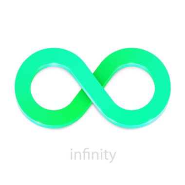 Soyut sonsuzluk altın işareti. Vektör