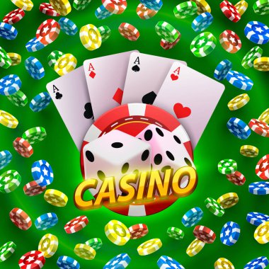 Casino dice tabela üzerinde arka plan afiş.