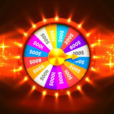 Renkli talih çarkı.