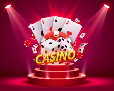 Casino dice tabela üzerinde arka plan afiş.
