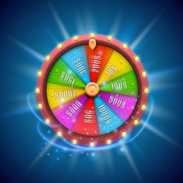 Colorful fortune wheel. isolated background. — Stock Vector