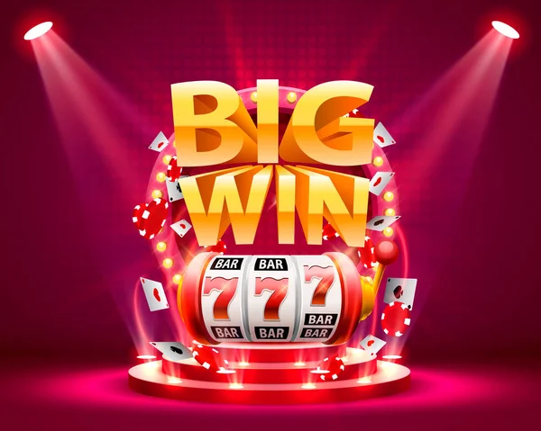 Big win slots 777 banner casino. — Stock Vector