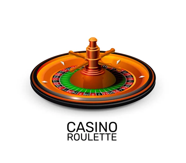 Casino roulette object realistic background. — Stock Vector