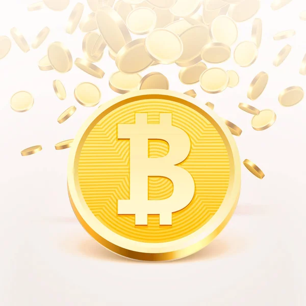 Bitcoin cash pièce d'or . — Image vectorielle