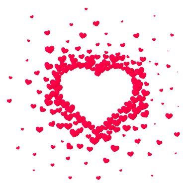 Pembe kalpli arka plan ile bir Sevgililer günü.