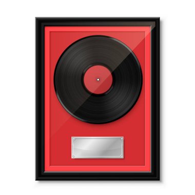 Vinil duvar, koleksiyonu disk çerçevesindeki vurmak
