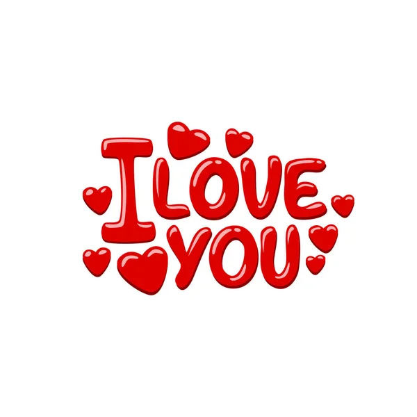 I Love You on the white background. — Stock Vector