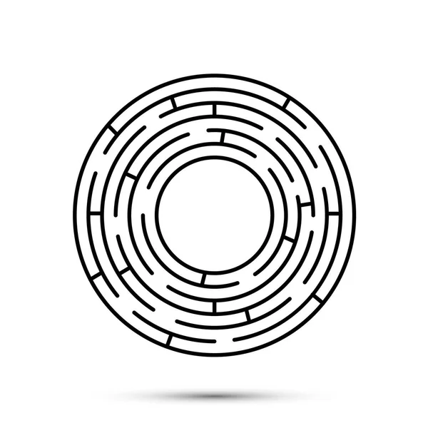 Labyrint pictogram plat, sjabloon ontwerpelement. — Stockvector