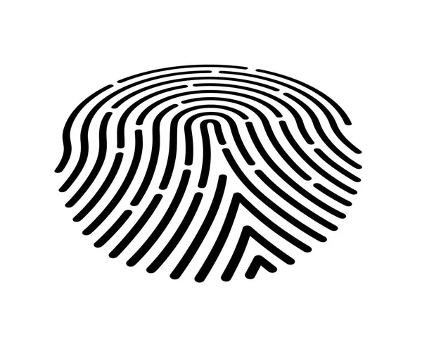 Fingerprint icon black — Stock Vector