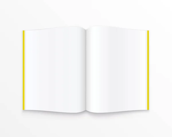 Offenes Papierbuch mit Text — Stockvektor