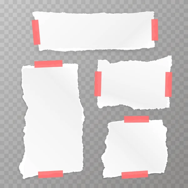 Ensemble de papier carré déchiré — Image vectorielle