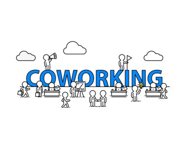 Metin çalışma office grubu coworking.