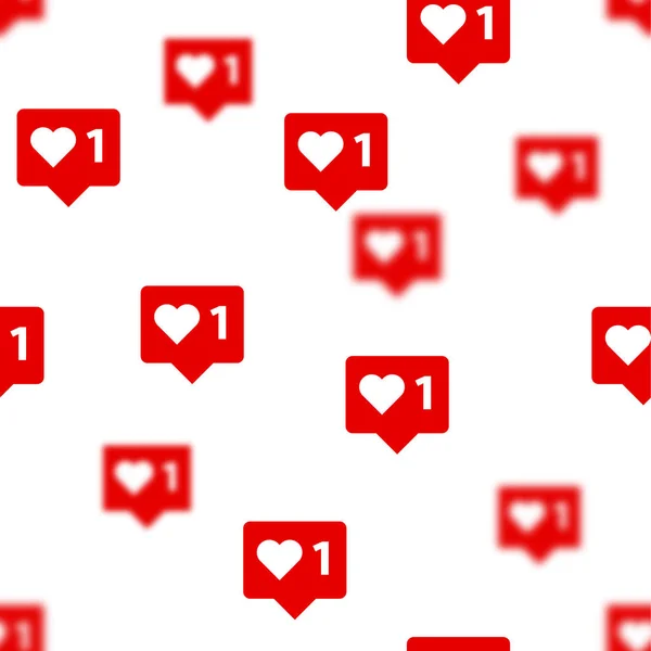 Como el fondo vectorial de los iconos del corazón. Redes sociales botones web corazón rojo sobre fondo blanco sin costuras para transmisión en vivo plantilla de diseño de chat de vídeo . — Archivo Imágenes Vectoriales