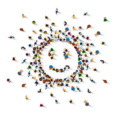 Birçok kişi emoji imzalamak.