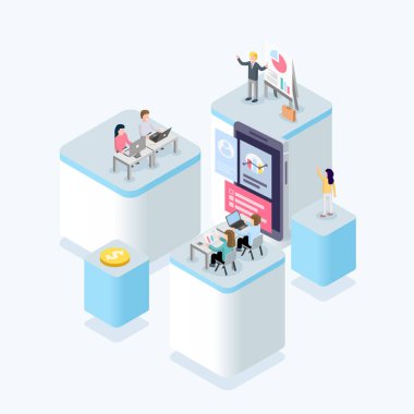 İnsanların bir takım içinde çalışma. Takım çalışması ve geliştirme kavramı.