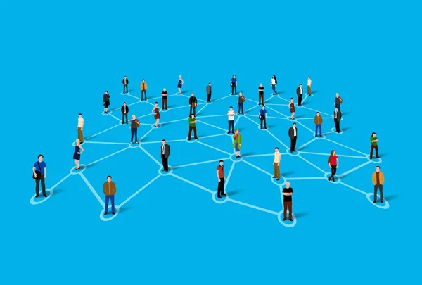 Łączenie ludzi. Koncepcja sieci społecznej. — Wektor stockowy