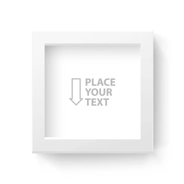 White Box Frame Logo Text Vector Illustration — Stock Vector