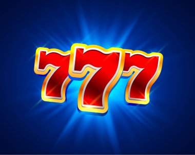 Büyük zafer Yuvaları 777 afiş casino arka plan.