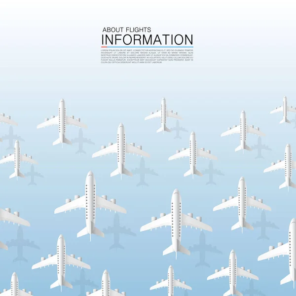 Avion de nombreux avions . — Image vectorielle