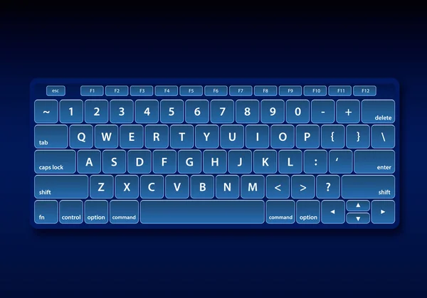 Teclado negro objeto — Vector de stock