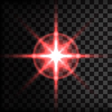 Hafif patlama patlama ile şeffaf parlak. Vektör çizim ray ile cool etkisi dekorasyon için parıldıyor. Parlak yıldız. Şeffaf Parlatıcı degrade glitter, parlak parlama.