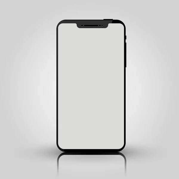 Svart smart mobiltelefon mock upp. Speldesign, smartphone mobil applikation presentation eller portfölj prototyper. — Stock vektor
